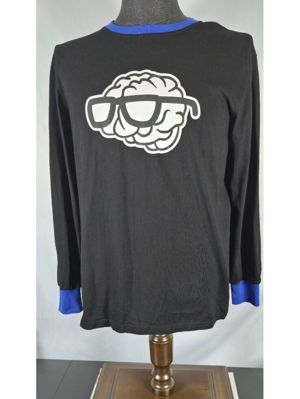 Thomas Sanders Brain Graphic Long Sleeve Shirt L